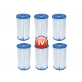 6 x FILTR TYPU "IV" DO POMPY BASENOWEJ - BESTWAY 58095