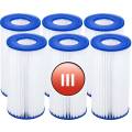 6 x filtr typu "III" do pompy basenowej zestaw - Bestway 58012
