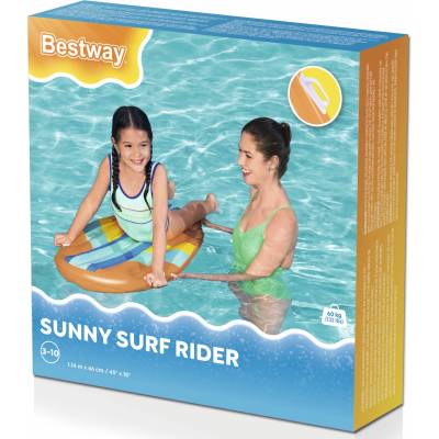 Deska do pływania Sunny Surf Rider pomarańczowa 114x46 cm - Bestway 42046