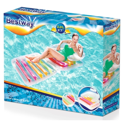 DMUCHANY MATERAC PLAŻOWY 2w1 201x89 cm - BESTWAY 43023