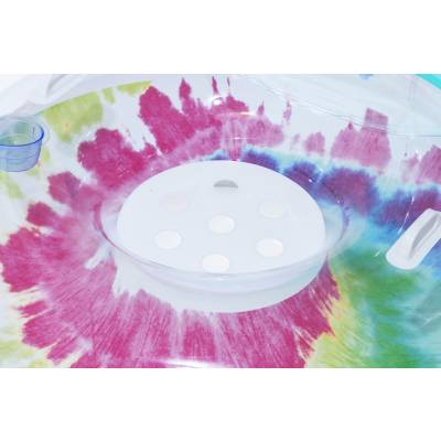 Koło do pływania z oparciem TIE DYE 118x117 cm - Bestway 43637
