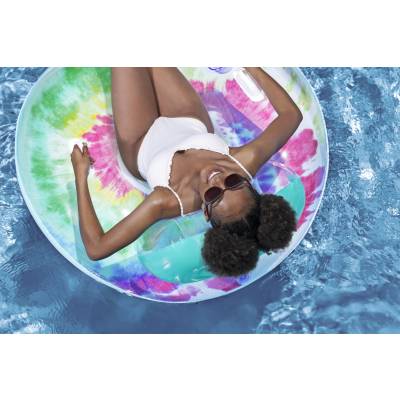 Koło do pływania z oparciem TIE DYE 118x117 cm - Bestway 43637