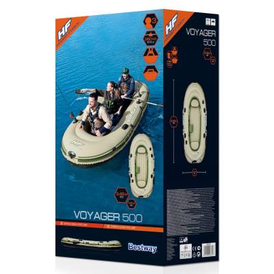 PONTON VOYAGER 500 + ALUMINIOWE WIOSŁA - BESTWAY 65001