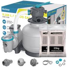 Pompa piaskowa do basenu 11355 L/h + piasek - Bestway 58486