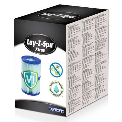 2 x ANTYBAKTERYJNY FILTR DO POMPY SPA TYPU VI - BESTWAY 58477
