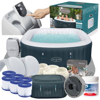 Zestaw PRESTIGE dmuchane spa jacuzzi IBIZA 180x180x66 cm 6 os. - Bestway 60015