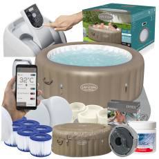 Zestaw PRESTIGE dmuchane jacuzzi spa Palm Springs 196x71 cm 6 os. WiFi - Bestway 60017