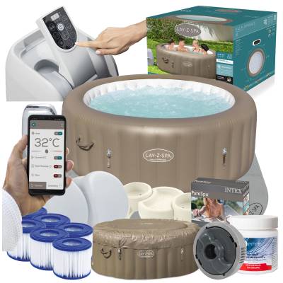 Zestaw PRESTIGE dmuchane jacuzzi spa Palm Springs 196x71 cm 6 os. WiFi - Bestway 60017