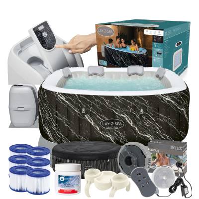 Zestaw PRESTIGE dmuchane jacuzzi spa Hollywood 180x180x66 cm - Bestway 6001F