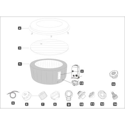 Dmuchane jacuzzi spa Hawaii 236x71 cm 7 os. UltraFit WiFi - Bestway 6001J