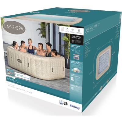 Zestaw PRESTIGE dmuchane jacuzzi spa Rome 201x201x71 cm 7 os. WiFi - Bestway 6001M