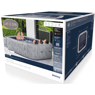 Dmuchane jacuzzi spa San Francisco 230x230x71 cm 7 os. WiFi - Bestway 6001Q