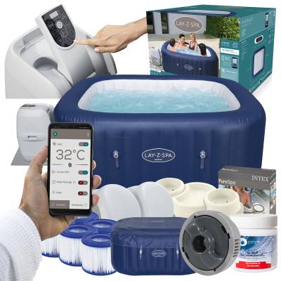 Zestaw PRESTIGE dmuchane jacuzzi spa Hawaii 180x180x71 cm - Bestway 60021