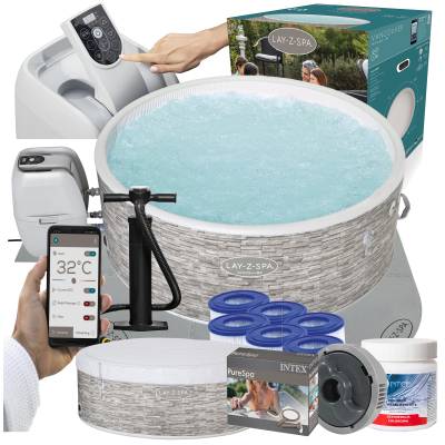 Zestaw PRESTIGE dmuchane jacuzzi spa Vancouver WiFi 155x60 cm 5 os. - Bestway 60027