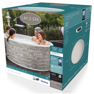 DMUCHANE JACUZZI SPA VANCOUVER WiFi 155x60 cm 5 os. - BESTWAY 60027