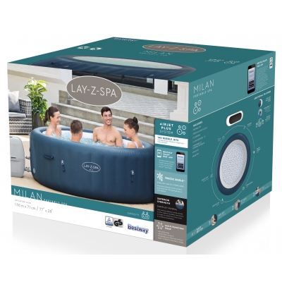 DMUCHANE JACUZZI SPA MILAN WiFi 196x71 cm 6 os. - BESTWAY 60029