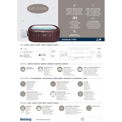 Dmuchane jacuzzi spa Maldives 201x201x80 cm 7 os. WiFi - Bestway 6001U / 60033