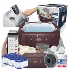 Zestaw PRESTIGE dmuchane jacuzzi spa Maldives 201x201x80 cm 7 os. WiFi - Bestway 6001U / 60033