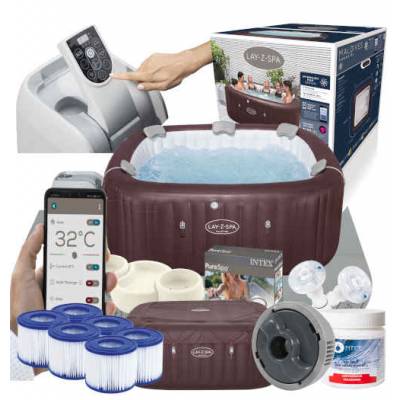 Zestaw PRESTIGE dmuchane jacuzzi spa Maldives 201x201x80 cm 7 os. WiFi - Bestway 6001U / 60033