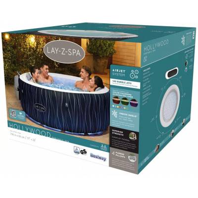 FULL ZESTAW DMUCHANE JACUZZI SPA HOLLYWOOD 196x66 cm - BESTWAY 60059