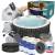 Zestaw PRESTIGE dmuchane jacuzzi spa Hollywood 196x66 cm - Bestway 60059
