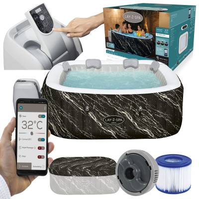 Dmuchane spa jacuzzi Hawaii 180x180x66 cm 6 os. LED WiFi - Bestway 60261