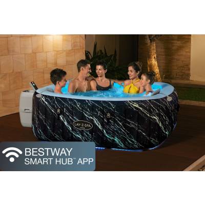 Dmuchane spa jacuzzi Hawaii 180x180x66 cm 6 os. LED WiFi - Bestway 60261