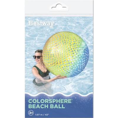 Dmuchana piłka plażowa ColorSphere kwadraciki 107cm - Bestway 31152