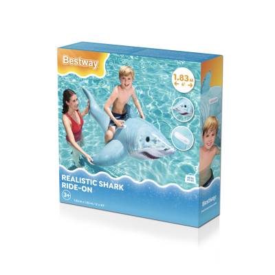 Dmuchany realistyczny rekin 183x102 cm - Bestway 41405