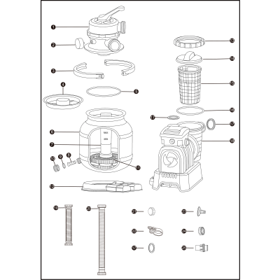 8w1 Basen stelażowy Steel Pro MAX 640x274x132 cm - Bestway 5612B