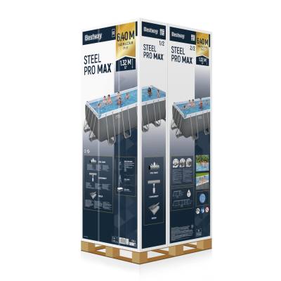 8w1 Basen stelażowy Steel Pro MAX 640x274x132 cm - Bestway 5612B