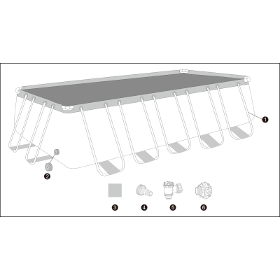 8w1 Basen stelażowy Steel Pro MAX 640x274x132 cm - Bestway 5612B