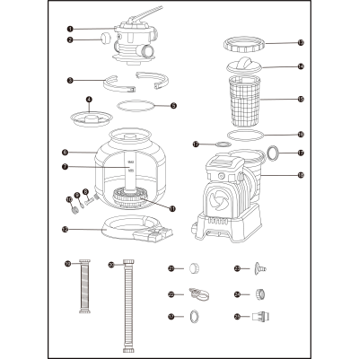 8w1 Basen ogrodowy całoroczny APX365 610x132 cm - Bestway 561KE