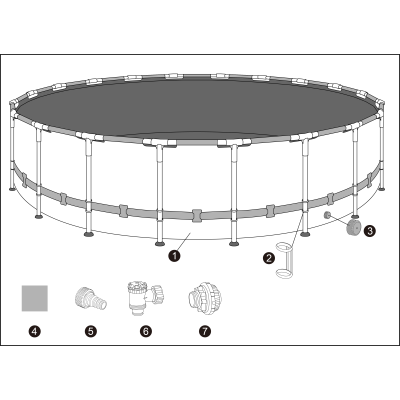 8w1 Basen ogrodowy całoroczny APX365 610x132 cm - Bestway 561KE