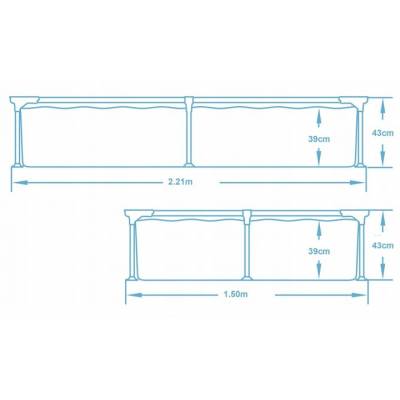 OGRODOWY BASEN STELAŻOWY 221x150x43 cm - BESTWAY 56401