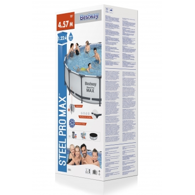 12w1 BASEN STELAŻOWY PRO MAX 457x122 cm - BESTWAY 56438