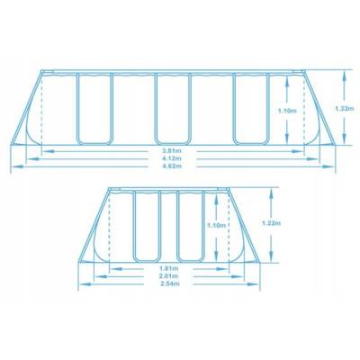 14w1 BASEN OGRODOWY POWER STEEL 412x201x122 cm - BESTWAY 56456