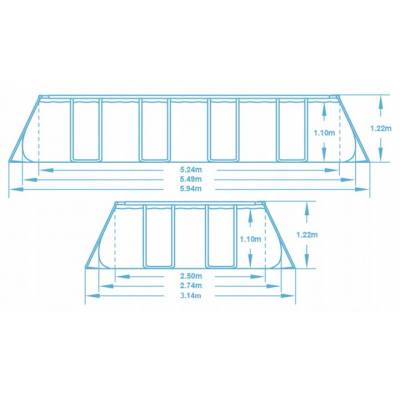 14w1 BASEN OGRODOWY POWER STEEL 549x274x122 cm - BESTWAY 56466