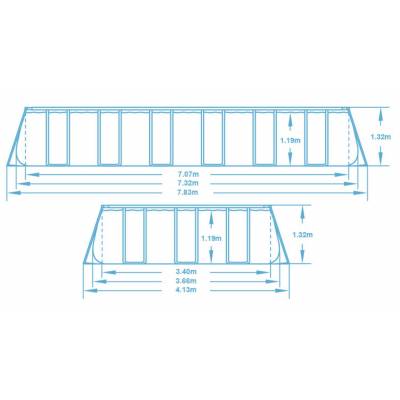 14w1 BASEN OGRODOWY POWER STEEL 732x366x132 cm - BESTWAY 56475