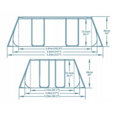 7w1 BASEN OGRODOWY 282x196x84 cm - BESTWAY 56629