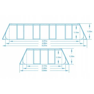 14w1 Basen ogrodowy Power Steel 488x244x122 cm - Bestway 56671