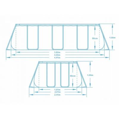 15w1 BASEN OGRODOWY RATAN SE 404x201x100 cm - BESTWAY 56721