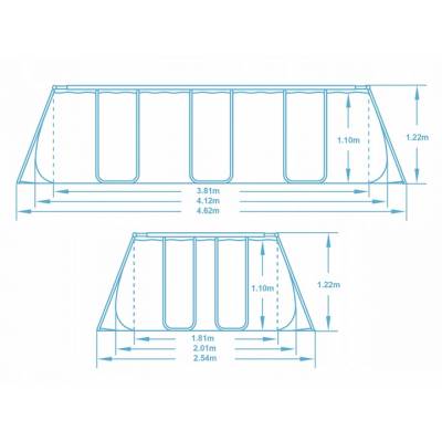 15w1 BASEN OGRODOWY POWER STEEL 412x201x122 cm - BESTWAY 56722