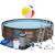 12w1 BASEN OGRODOWY RATAN Z OKNAMI SWIM VISTA 488x122 cm - BESTWAY 56725