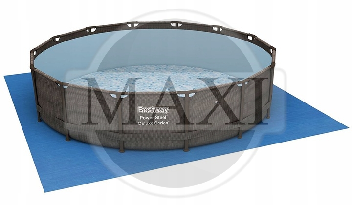 12w1 BASEN OGRODOWY RATAN Z OKNAMI SWIM VISTA 488x122 cm - BESTWAY 56725 -  basen