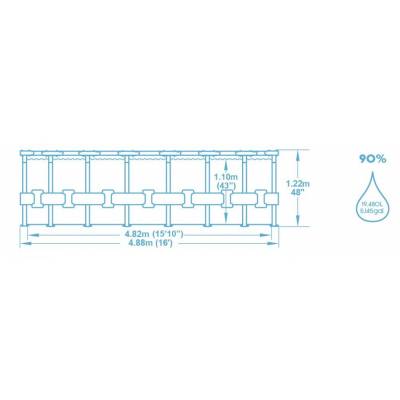 12w1 BASEN OGRODOWY POWER STEEL 488x122 cm - BESTWAY 56966