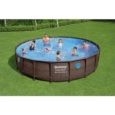10w1 BASEN OGRODOWY RATAN Z OKNAMI SWIM VISTA 549x122 cm - BESTWAY 56977