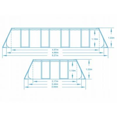 15w1 BASEN OGRODOWY POWER STEEL 488x244x122 cm - BESTWAY 56996