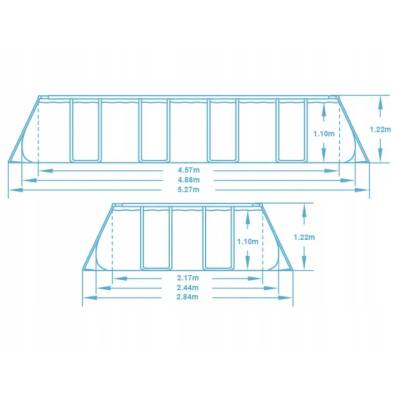 15w1 BASEN OGRODOWY POWER STEEL 488x244x122 cm - BESTWAY 56996