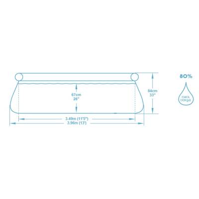 7w1 BASEN OGRODOWY ROZPOROWY 396x84 cm - BESTWAY 57376